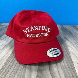 Stanford Hates Fun Hat Yupoong The Classics Adjustable Red Cotton